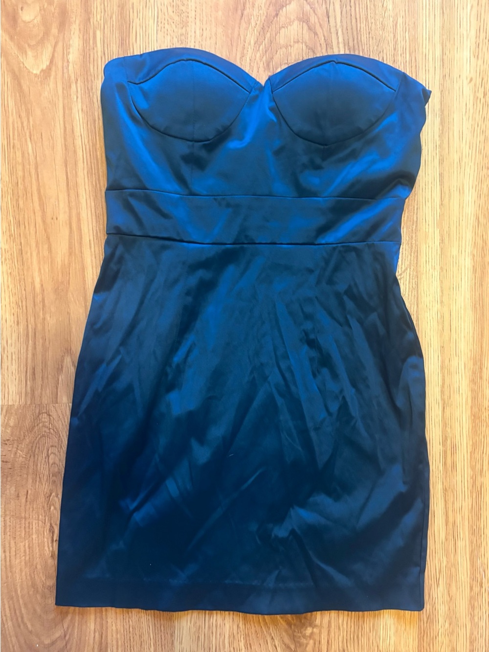 Charlotte Russe Jewel Tone Strapless Satin Mini Dress